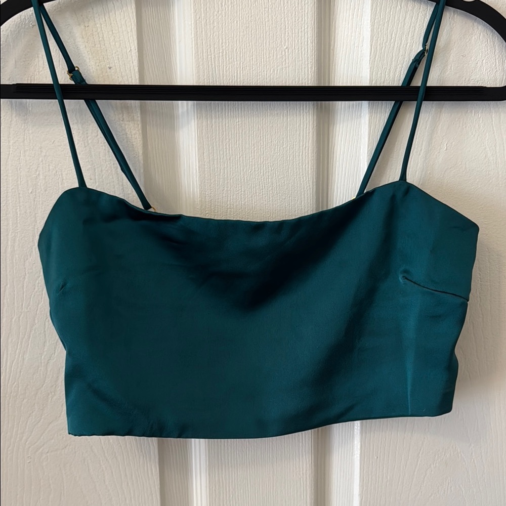 Teal Spaghetti Strap Women's crop Top